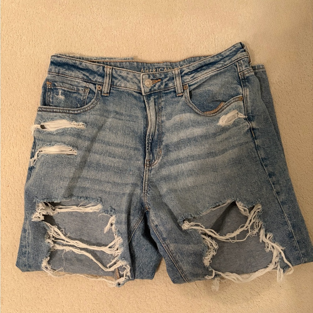 American Eagle Outfitters Distressed Blue Denim Jeans